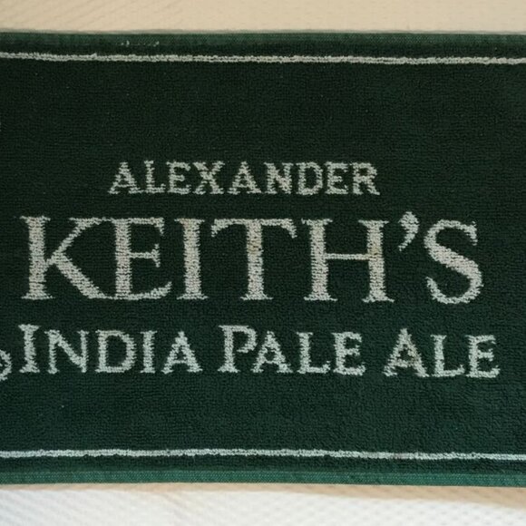 Alexander Keith’s India Pale Ale Bar Mat – Green & White – 100% Cotton – 17"x 9" - Picture 5 of 5